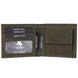 LONDON ALLEY Elk Minimalistic Vintage Brown Men's Leather Wallet | RFID Protected | Card Slots | Coin Pocket.