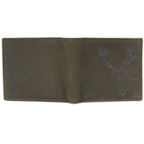 LONDON ALLEY Elk Minimalistic Vintage Brown Men's Leather Wallet | RFID Protected | Card Slots | Coin Pocket.