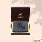 LONDON ALLEY Sparta Vintage Green RFID Blocking Men's Leather Wallet