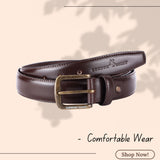 LONDON ALLEY Top Grain Genuine Leather Handmade Belt | Formal/Casual Belt for Men | 48 inches length | Adjustable size fits Waist 28-42 inches