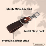 LONDON ALLEY Ash Classic Black Leather Wallet, Keyring & Pen Combo Gift Hamper for Men