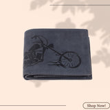 LONDON ALLEY Harley Blue Leather Men's Wallet