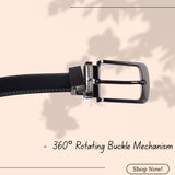 LONDON ALLEY Men's Reversible Leather belt | Adjustable Belt size fits Waist 28-46 inches