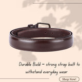 LONDON ALLEY Top Grain Genuine Leather Handmade Belt | Formal/Casual Belt for Men | 48 inches length | Adjustable size fits Waist 28-42 inches