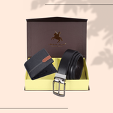 London Alley Swiss Premium Wallet & Reversible Belt Gift Set for Men