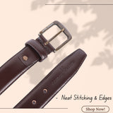 LONDON ALLEY Top Grain Genuine Leather Handmade Belt | Formal/Casual Belt for Men | 48 inches length | Adjustable size fits Waist 28-42 inches