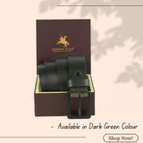 LONDON ALLEY Smooth Leather Belt for Men | Classic design for both formal and casual wear | Adjustable waistband upto 46 inches.