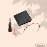 LONDON ALLEY Rakhi Gift Hamper for Brother - Men's Brown Leather Wallet, Brown Keyring and Rakhi Combo Gift Set for Brother