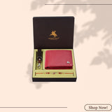 LONDON ALLEY Rakhi Gift Hamper for Brother - Classic brown Men's Leather Wallet, Keyring and Rakhi Combo Gift Set for Brother/Mens.