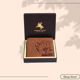 London Alley Rhino Vintage Leather Wallet For Men, 6 Card Slot | RFID Blocking