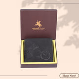 LONDON ALLEY Biker Vintage Brown Leather Wallet for Men.