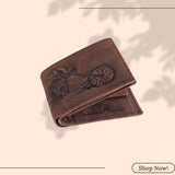 LONDON ALLEY Rakhi Gift Hamper - Harley Vintage Tan Leather Wallet, Reversable Brown/Black Belt & Traditional Rakhi Combo Gift Box for Men