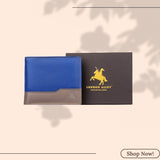 London Alley Oslo Blue/Grey Leather Wallet For Men | RFID Protected | Classic leather Wallet