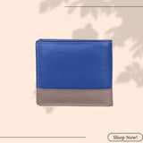 London Alley Oslo Blue/Grey Leather Wallet For Men | RFID Protected | Classic leather Wallet