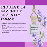 London Alley Car Perfume Hanging Pod | Lavender Fragrance Oils in Glass Bottle with Wooden Diffuser Lid | Interior car perfumes and fresheners | Air Freshener to Freshen'up Your Car.