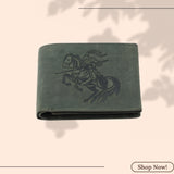 LONDON ALLEY Sparta Vintage Green RFID Blocking Men's Leather Wallet