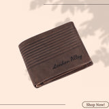 LONDON ALLEY Drake Vintage Brown RFID Blocking Men's Leather Wallet