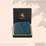 LONDON ALLEY Elk Vintage Brown RFID Blocking Men's Leather Wallet