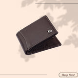 LONDON ALLEY Rakhi Gift Hamper for Brother - Classic Brown Men's Leather Wallet, Keyring and Rakhi Combo Gift Set for Brother/Mens.