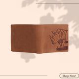London Alley Rhino Vintage Leather Wallet For Men, 6 Card Slot | RFID Blocking