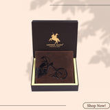 LONDON ALLEY Harley Blue Leather Men's Wallet