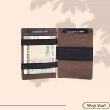 LONDON ALLEY Vintage Brown Leather Magic Wallet for Men with Card Slots and Coin Pocket (Copy) (Copy)