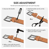 LONDON ALLEY Leather Belt for Men | Classic design for both formal and casual wear | Adjustable waistband upto 46 inches | Classic Dual Finish Leather belt