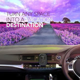 London Alley Car Perfume Hanging Pod | Lavender Fragrance Oils in Glass Bottle with Wooden Diffuser Lid | Interior car perfumes and fresheners | Air Freshener to Freshen'up Your Car.