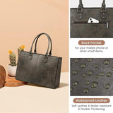 London Alley Women's Office Laptop Tote Bag | Stylish Tote for 13.5-inch Laptop | Multiple Compartment | Adjustable long Strap.