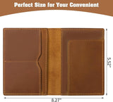 London Alley Tan Minimalistic Passport holder with Slim design and Credit Card Slots.