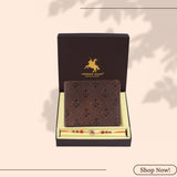 LONDON ALLEY Rakhi Gift Hamper for Brother – Anchor Leather Wallet and Rakhi Combo Gift Set for Brother/Men