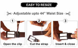 LONDON ALLEY Men's Reversible Leather belt | Adjustable Belt size fits Waist 28-46 inches