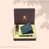 London Alley Premium Wallet Gift Set – 8 Card Slots, Keychain & Pen