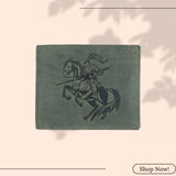 LONDON ALLEY Sparta Vintage Green RFID Blocking Men's Leather Wallet