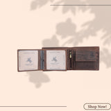 LONDON ALLEY Zale Vintage Brown Men's Leather Wallet