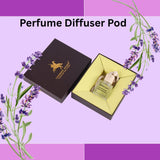 London Alley Car Perfume Hanging Pod | Lavender Fragrance Oils in Glass Bottle with Wooden Diffuser Lid | Interior car perfumes and fresheners | Air Freshener to Freshen'up Your Car.