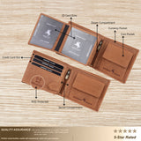 LONDON ALLEY Rakhi Gift Hamper - Elk Vintage Brown Leather Wallet, Reversable Brown/Black Belt & Traditional Rakhi Combo Gift Box for Men