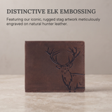 LONDON ALLEY Elk RFID Blocking Vintage Men's Leather Wallet