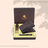 London Alley Premium Men's Wallet Combo – Wallet, Keychain & Pen