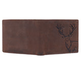 London Alley Elk Vintage RFID Blocking Leather Wallet & Pen Combo Gift Set for Men