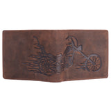 London Alley Harley Vintage RFID Blocking Leather Wallet & Pen Combo Gift Set for Men