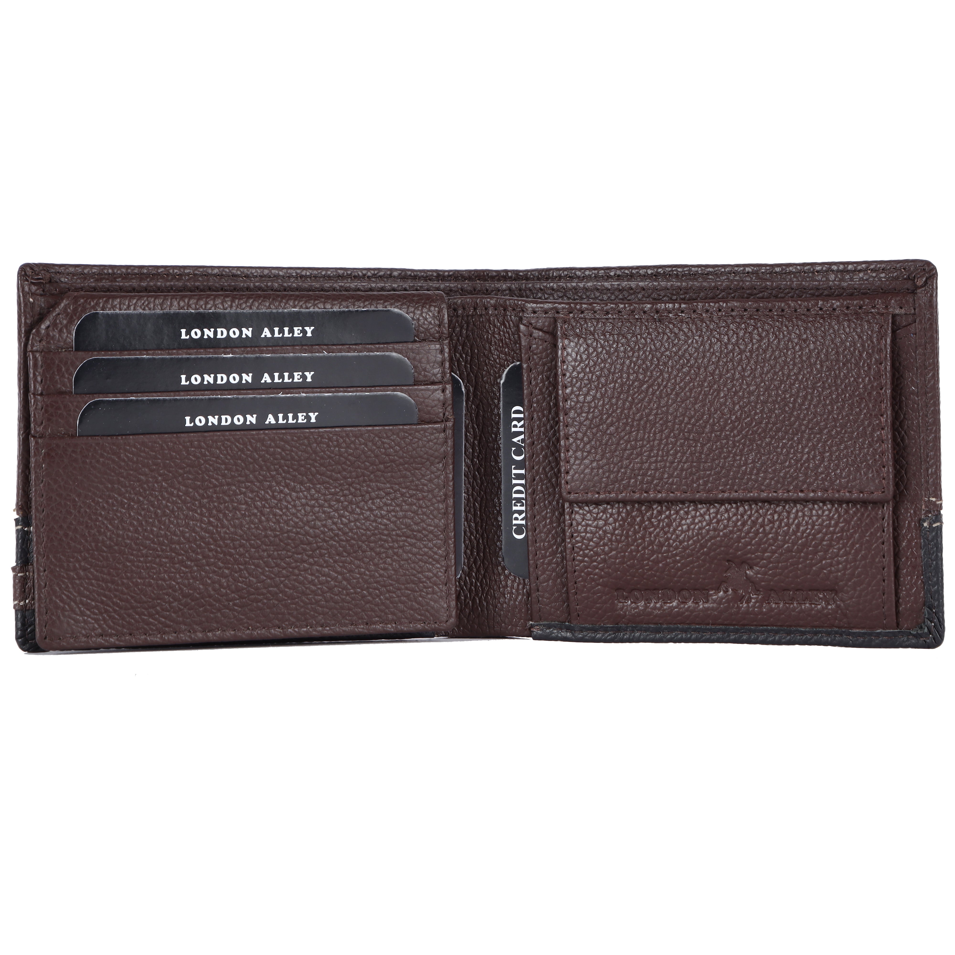 LONDON ALLEY Vibe Classic Brown/Black Men's Leather Wallet