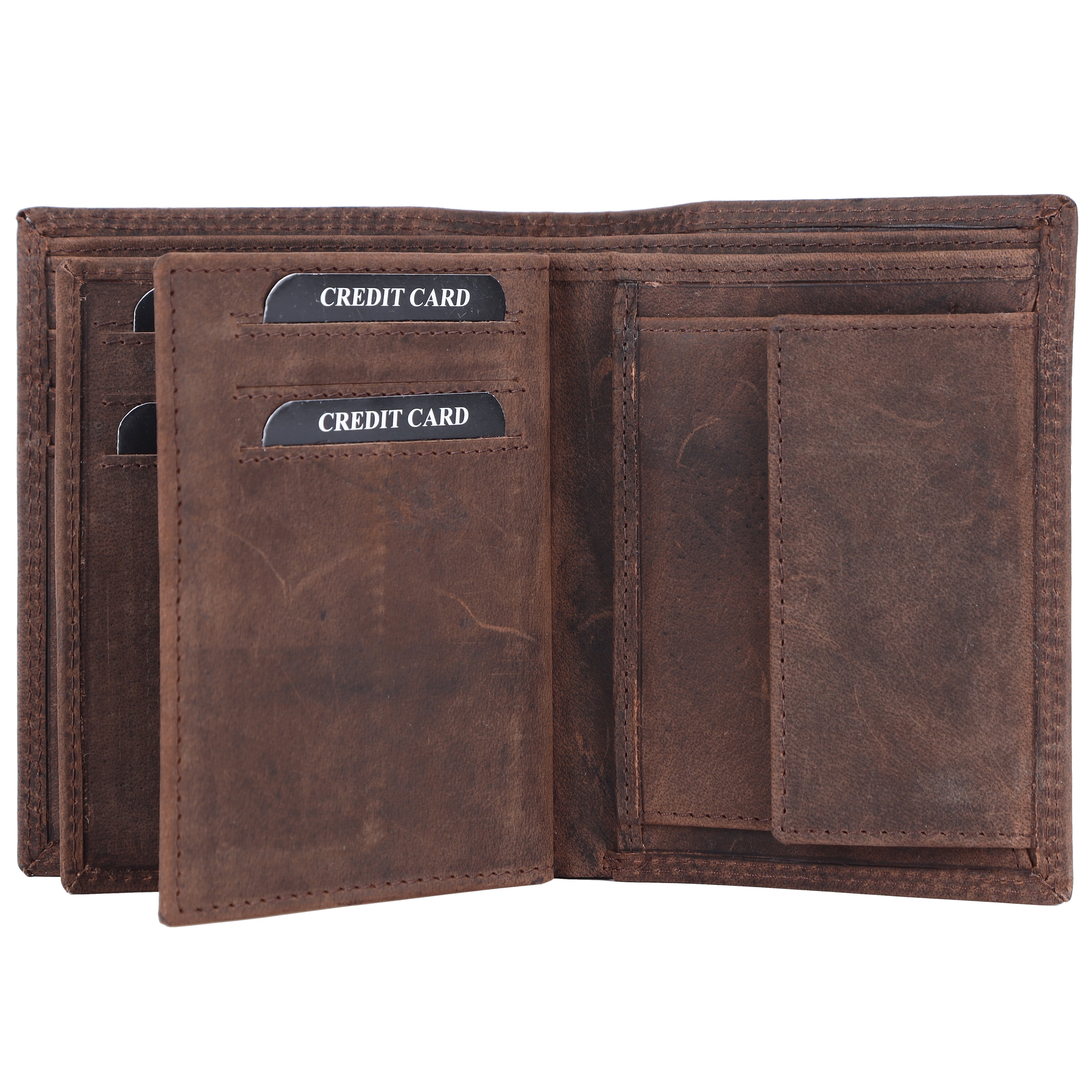 LONDON ALLEY Hunter Leather Stylish RFID blocking Credit Card Holder | Bifold Note Case Wallets for Men with Multiple Card slots.