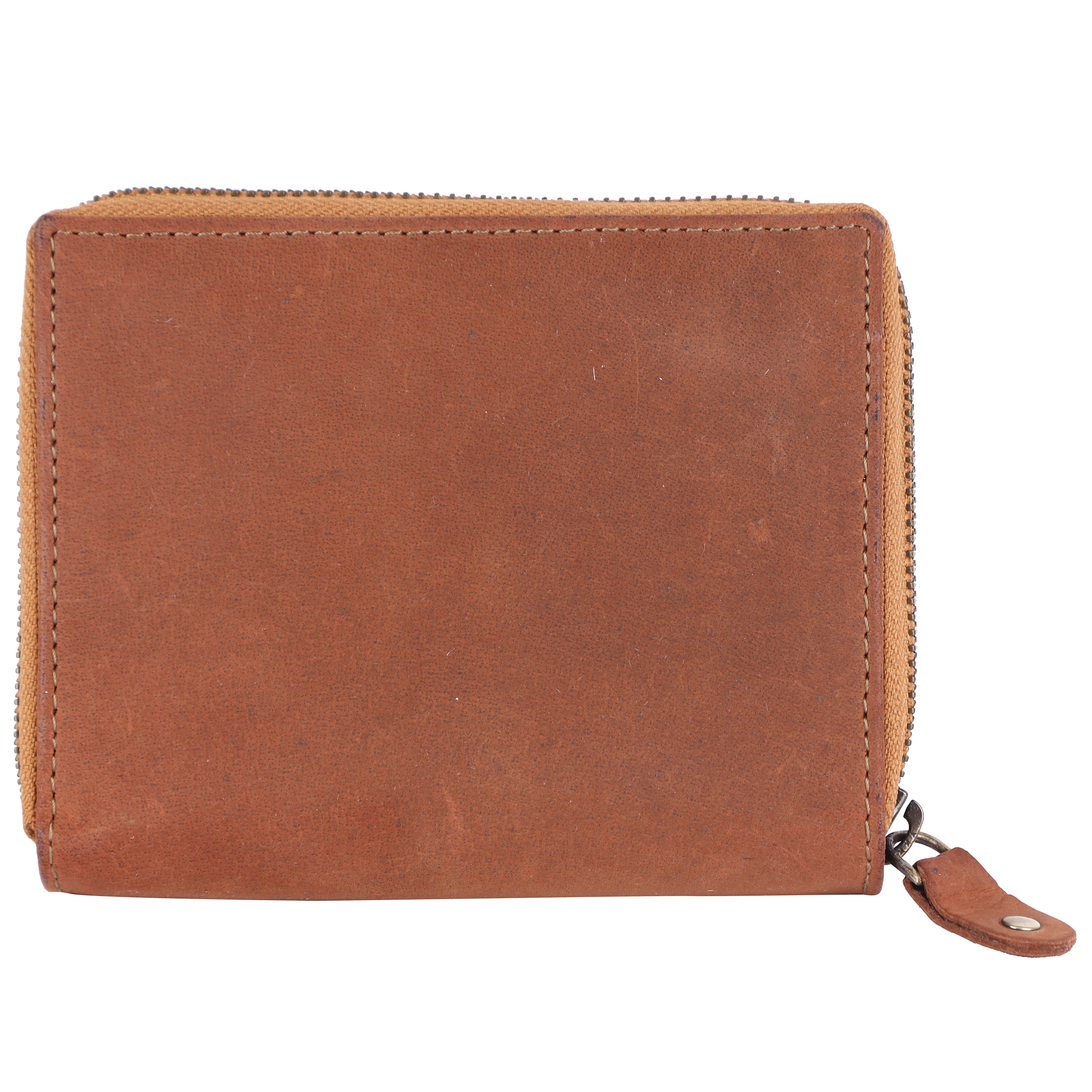 LONDON ALLEY Diva Tan Ladies Card Case with Multiple card slots and zippered compartments.