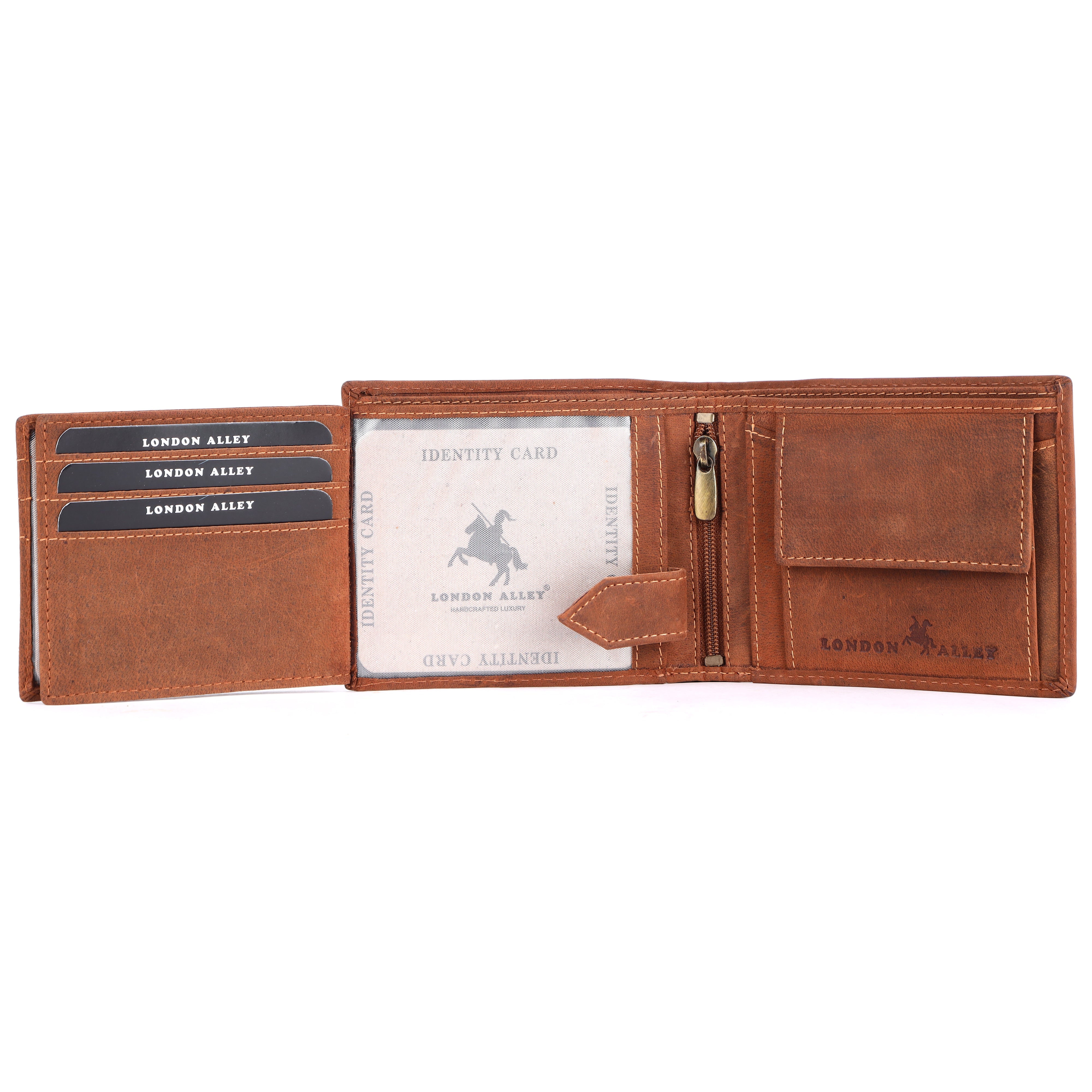 LONDON ALLEY Rakhi Gift Hamper for Brother – Davin Leather Wallet and Rakhi Combo Gift Set for Brother/Men