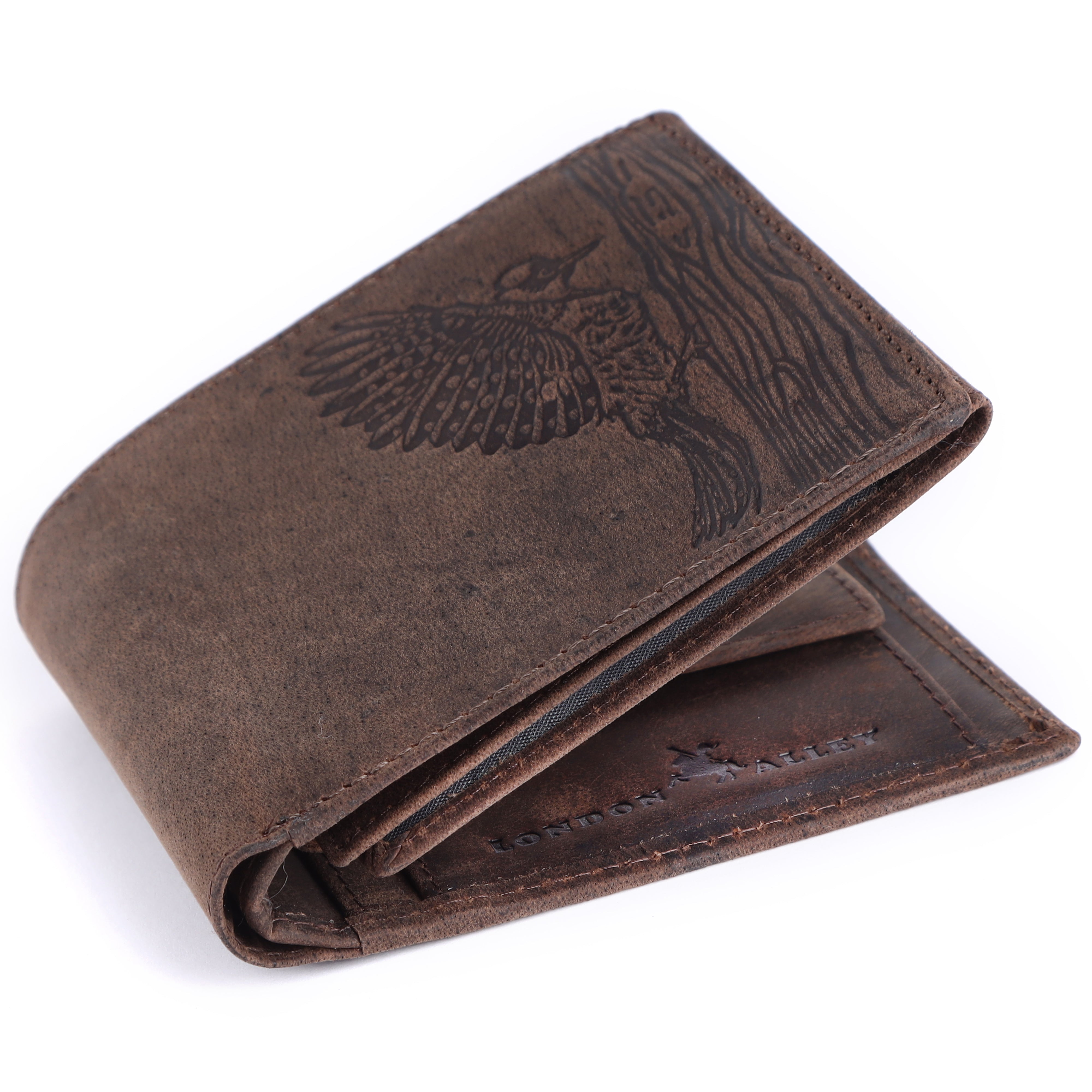 LONDON ALLEY Zale Vintage Brown Men's Leather Wallet