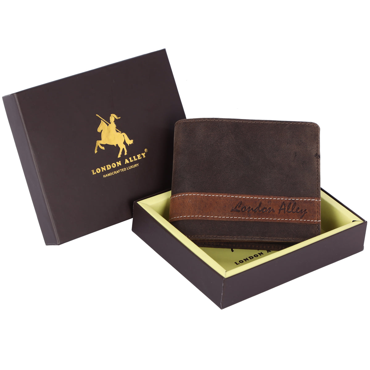 LONDON ALLEY Flex Vintage Brown Men's Leather Wallet