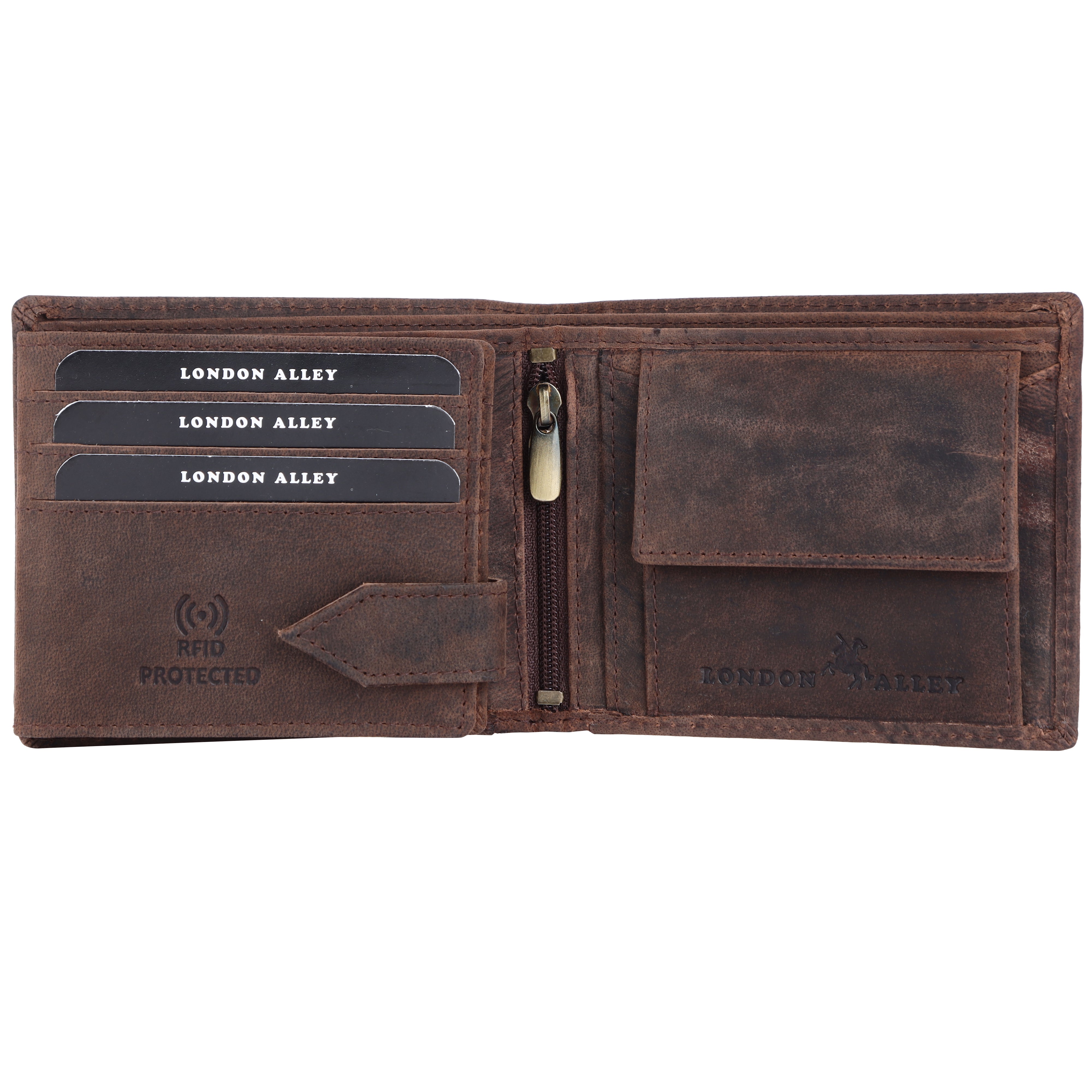 LONDON ALLEY Flex Vintage Brown Men's Leather Wallet