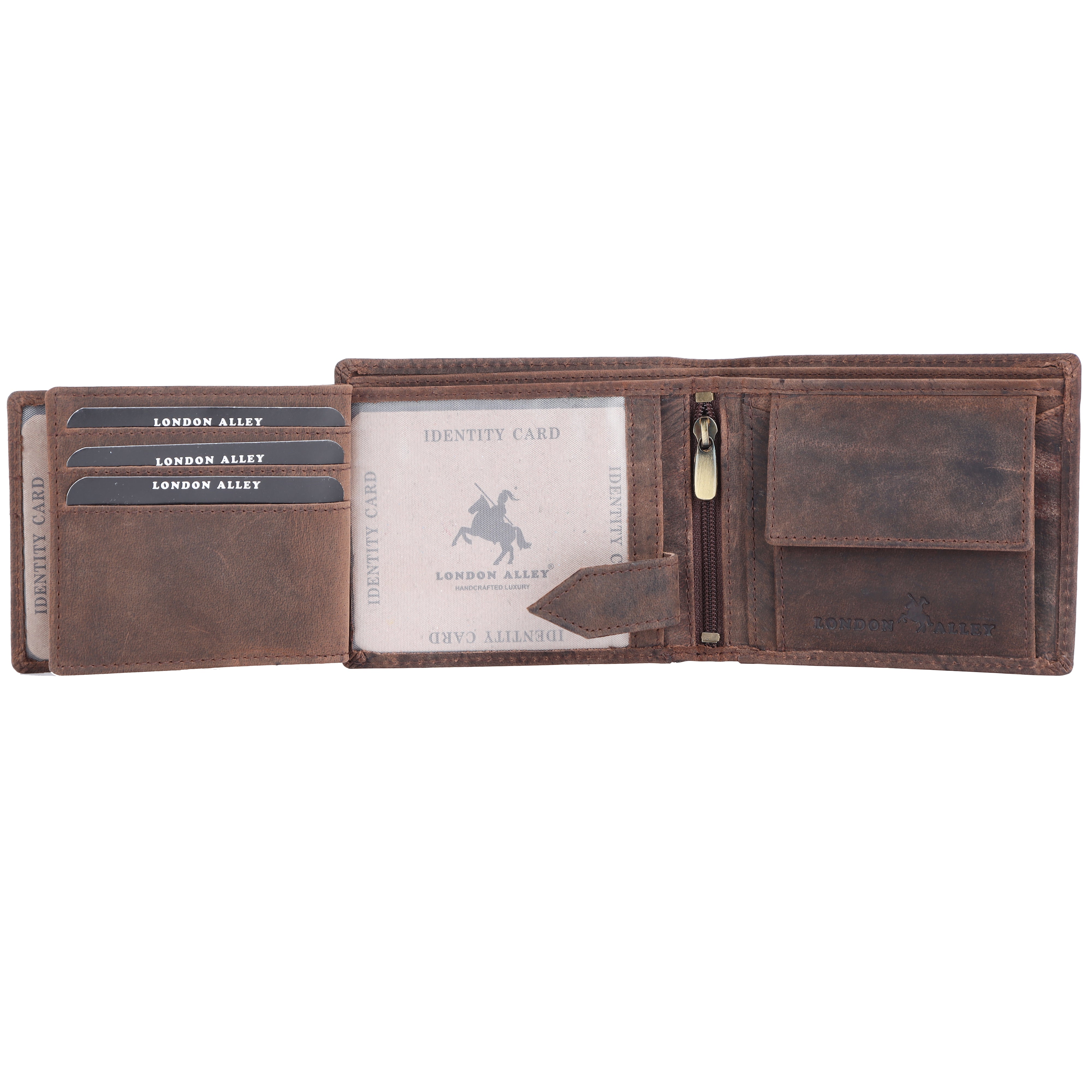 LONDON ALLEY Flex Vintage Brown Men's Leather Wallet