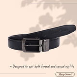 LONDON ALLEY Men's Reversible Leather belt | Adjustable Belt size fits Waist 28-46 inches